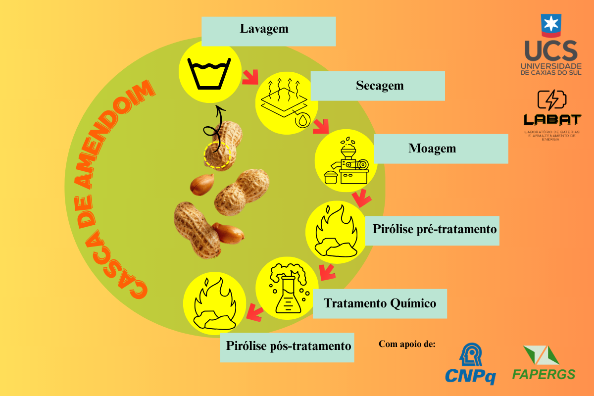 Ativação Físico-Química de Biochar para eletrodos para armazenamento de energia