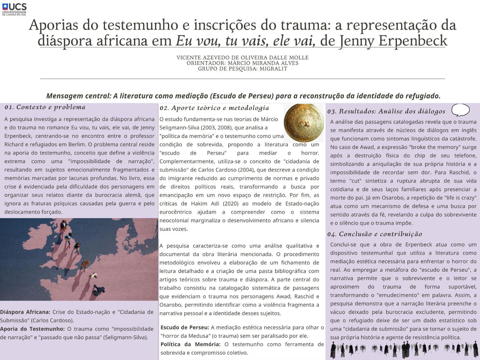 Aporias do testemunho e trauma na diáspora africana em Eu vou, tu vais, ele vai