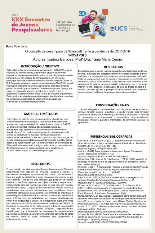 O conceito de desamparo de Winnicott frente à pandemia de COVID-19