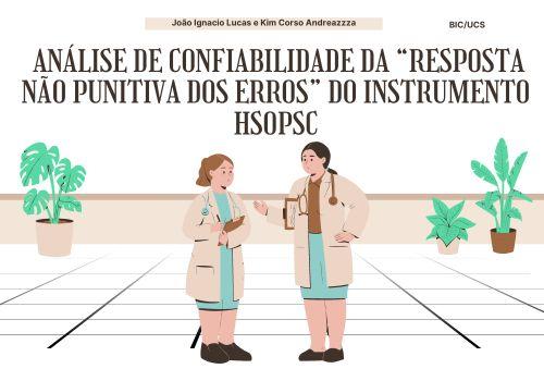 Análise de Confiabilidade “Resposta Não Punitiva dos Erros” - Instrumento HSOPSC